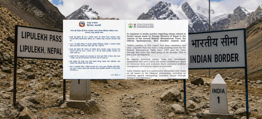 लिपुलेक विवादः नेपालको दाबीलाई भारतले ग¥यो अस्वीकार, दुवै देश आ–आफ्नै अडानमा